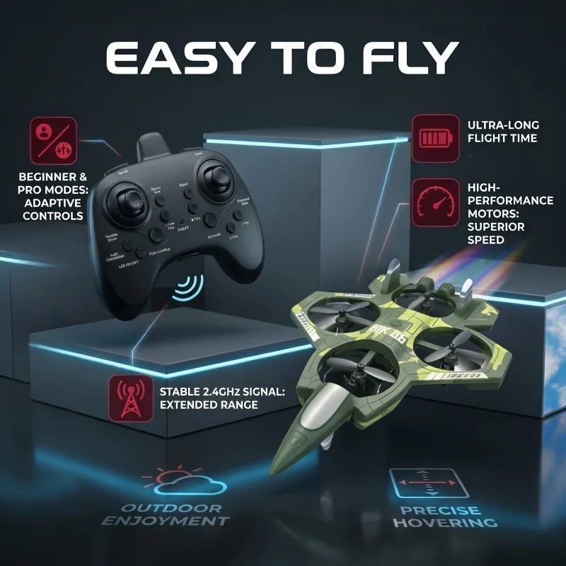 Remote Control Fighter Kids Flying Helicopter RC Hobby Jet Plane 2.4G Fighter Airplane Toy Drone With Light