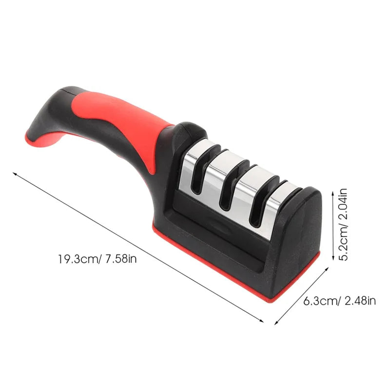 Quick Knife Sharpening Tool - Non-Slip Base Kitchen Sharpener for Home Outdoor Camping Chef Knives
