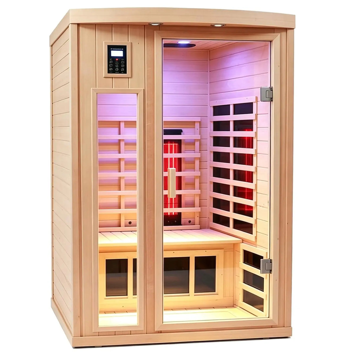 Low EMF Infrared Sauna for 2-3 Person Home Corner Use, Indoor Wooden Spa Room, Custom