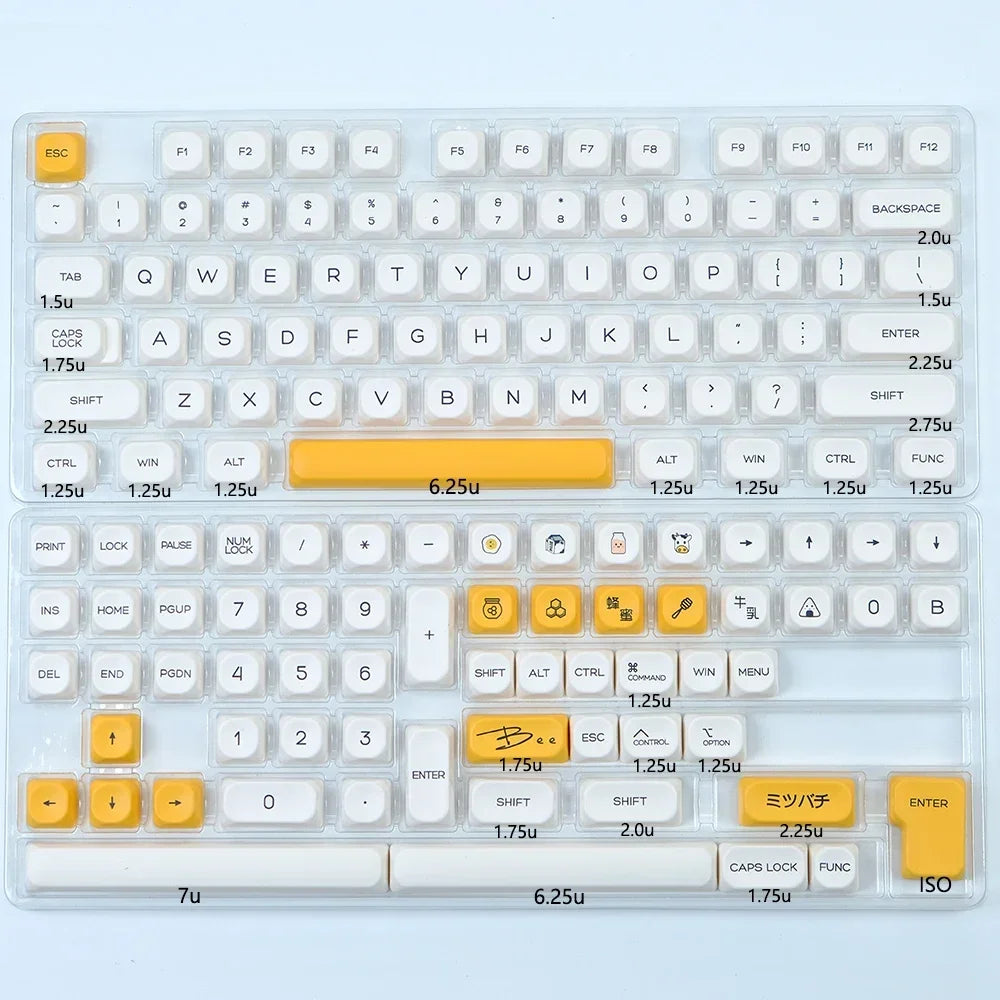KBDiy 141 Keys/Set KOA Keycap PBT Korean Snow Mountain Keycaps Cute for Gaming Mechanical Keyboards Caps ISO Custom for 61/64/75