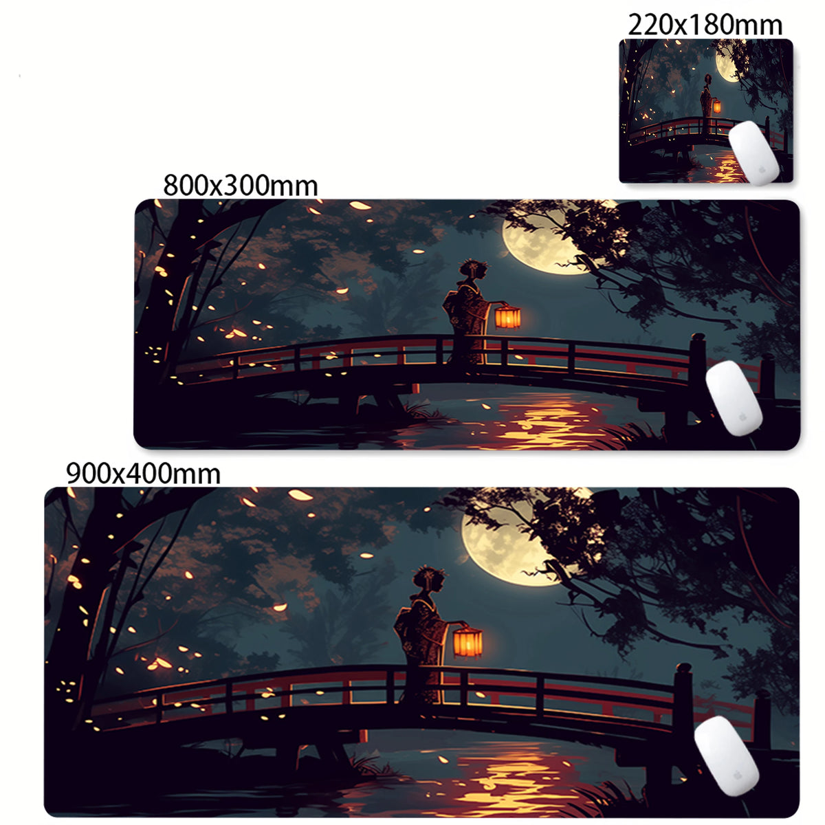 Mousepad Japanese Samurai Design Mouse Pad Non-Slip Rubber Desk Mat Office Pc Accessories Keyboard Gaming Mats Cool Tapis Souris