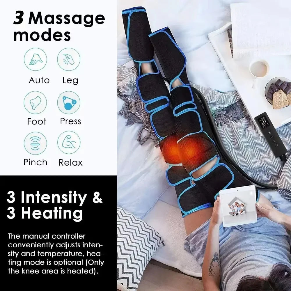 Leg Massager Air Compression Circulation Device To Combat Varicose Veins Leg Muscle Relaxation And Pain Relief  For Athletes