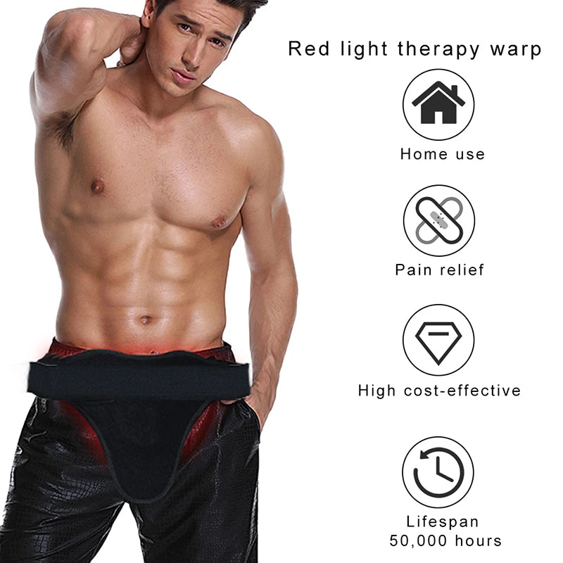 NEW 82PCS LEDs Red Light Therapy for Men Prostate Therapy Device 660nm&850nm Physical Infrared Therapy Wrap Belt for Pain Relief