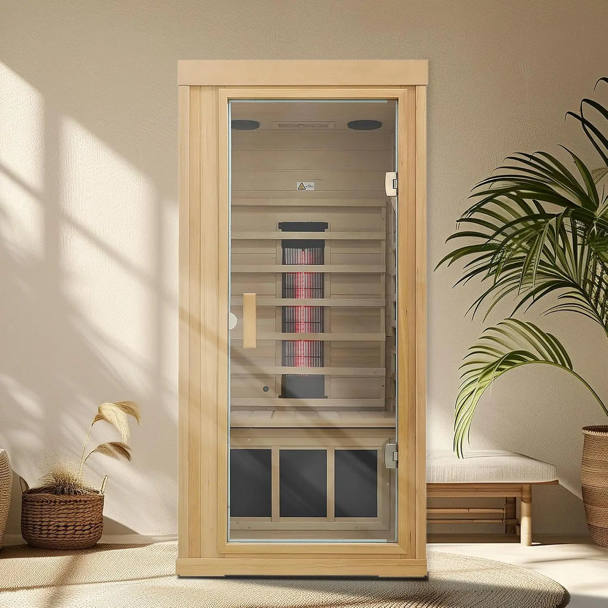 Low EMF Infrared Sauna for 2-3 Person Home Corner Use, Indoor Wooden Spa Room, Custom