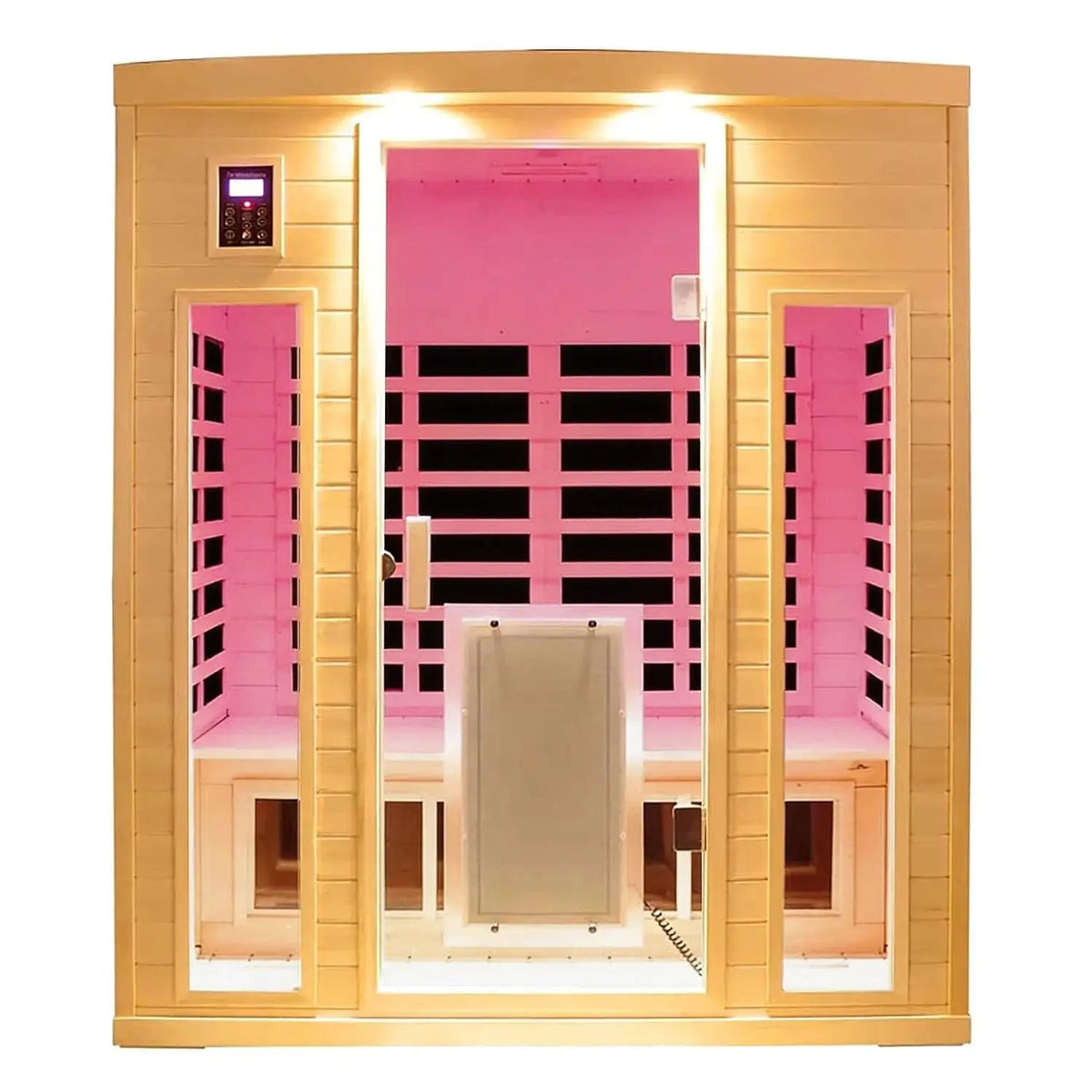 Far Infrared Sauna 1 Person Infrared Home Sauna Room 0-5mG Utra Low EMF Home Sauna Spa 1460W Canadian Hemlock, Customized