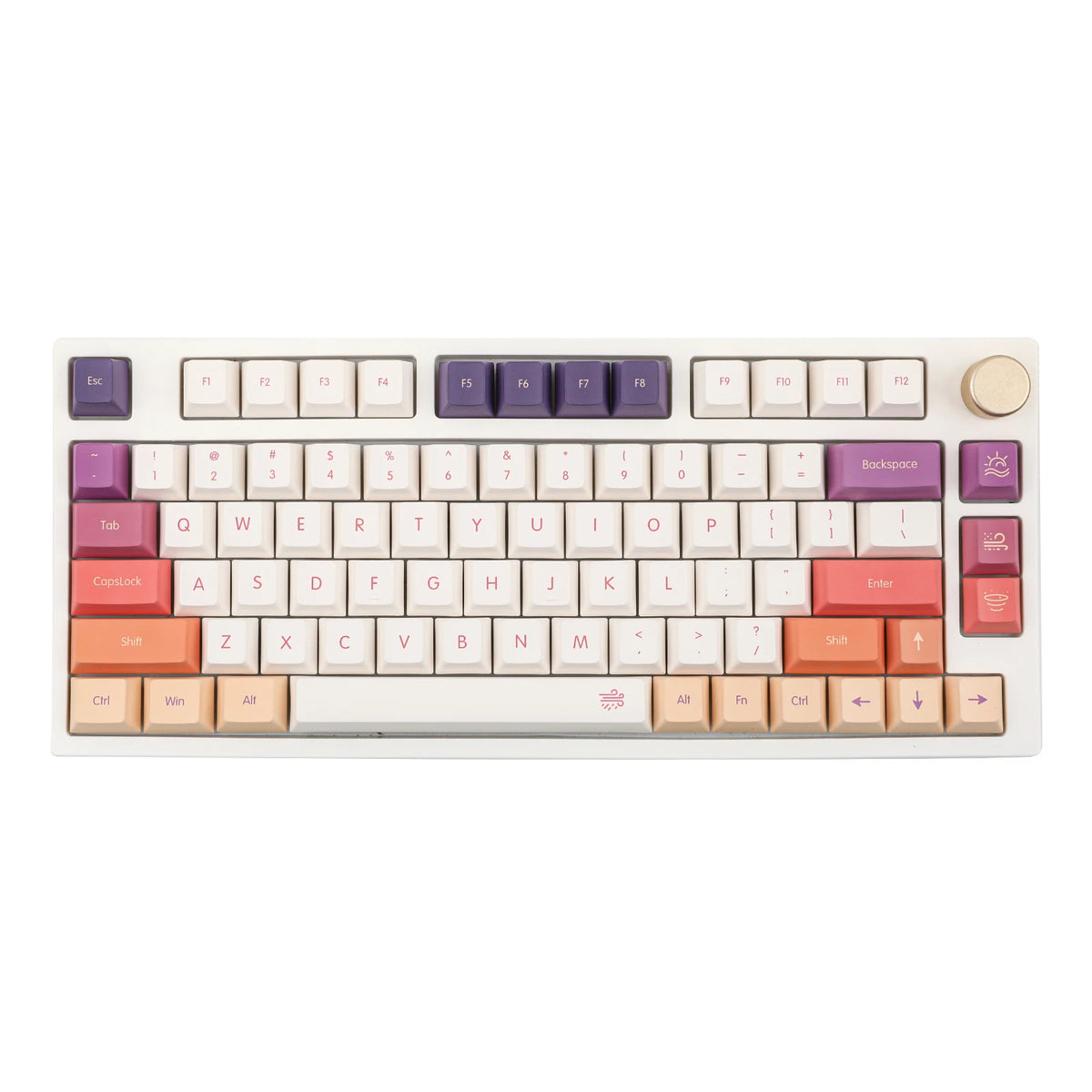 EPOMAKER Mist Clouds 143-Key Dye-Sublimation PBT Cherry Profile Keycap Set for Mechanical Gaming Keyboard with ANSI Layout
