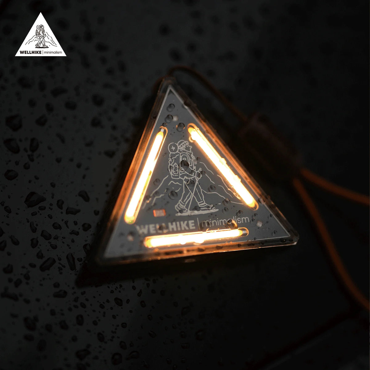 Wellhike Outdoor Tactical Triangle Light Sws Night Light Badge Warning Decorative Camping Atmosphere Mini Hanging Light