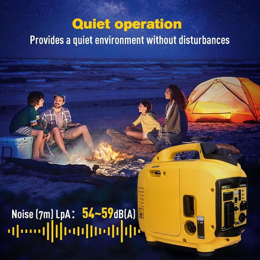 Great Deal Super Quiet 1500W Portable Inverter Generator Ultralight Gas Powered for Home Use