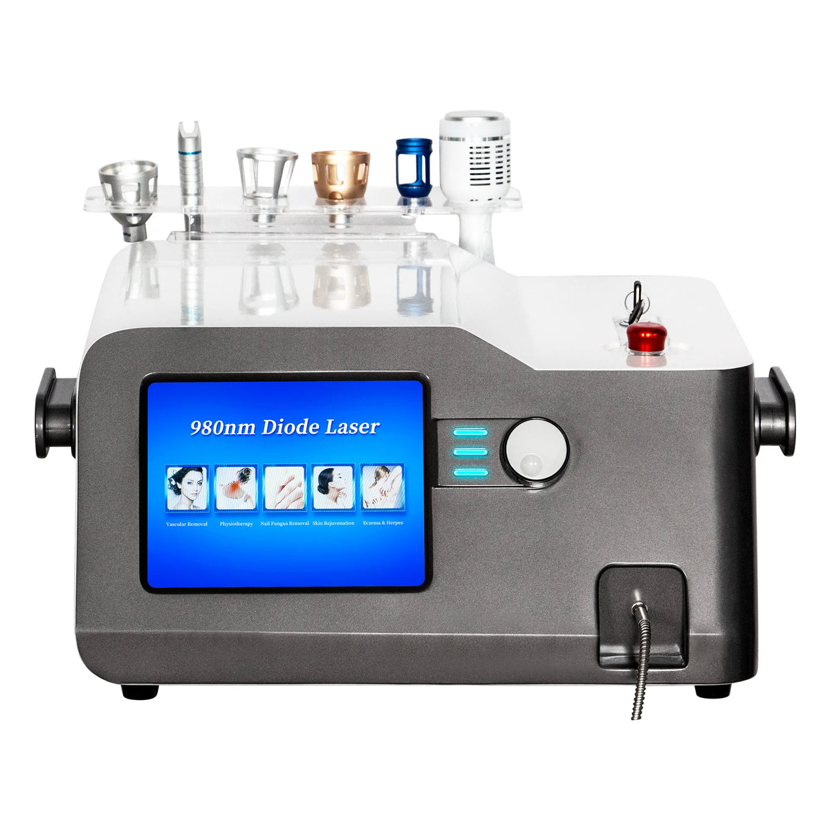 5in1  Diode Lase Vascular Removal Machine 980nm New Remove Spider Veins Nail Fungus Best for Blood Vessels Removal