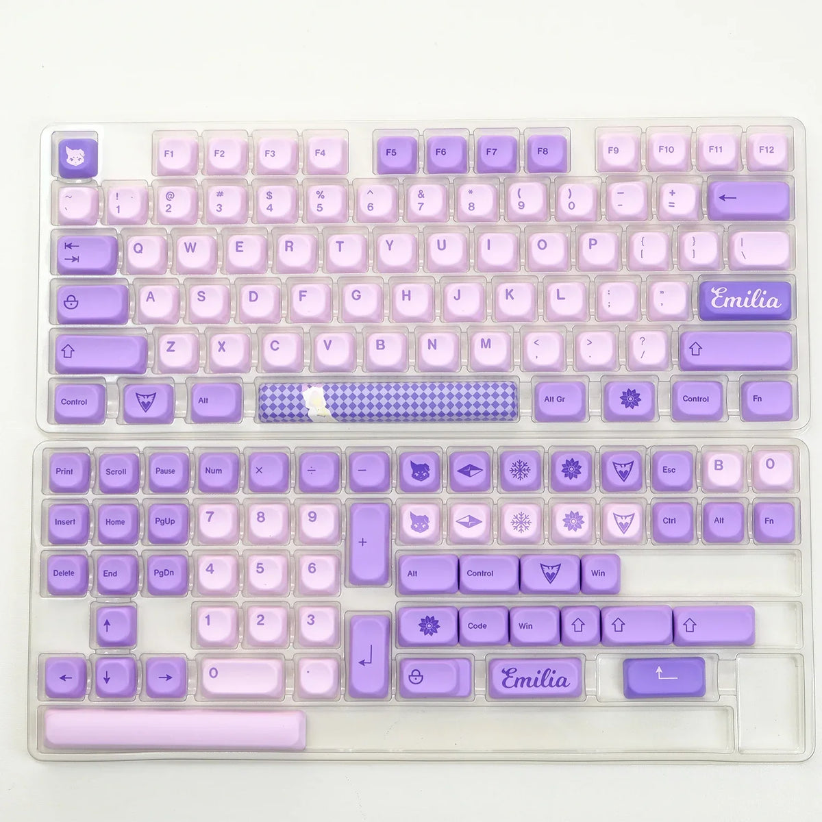 KBDiy 141 Keys/Set KOA Keycap PBT Korean Snow Mountain Keycaps Cute for Gaming Mechanical Keyboards Caps ISO Custom for 61/64/75