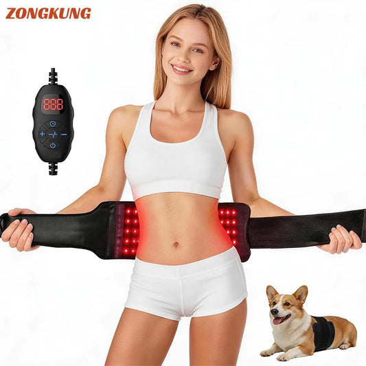 70LEDs Red Light Therapy Pad for Body Infrared Heating Pad 10-40Hz Pulse 660nm&850nm for Arm Leg Shoulder Back Waist Pain Relief