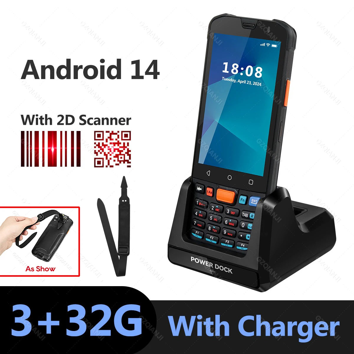 4G Inventory/Stock Management Android Data Collection Terminal Handheld PDA Barcode with 1D/2D Code QR Industrial Scanner NFC