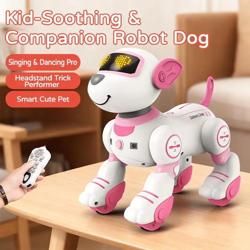 AI Intelligent Robot Dog EU Quality Remote Control Interactive Electronic Pet Companion for Kids Birthday Christmas Gift Sensor Multifunction.TongLi