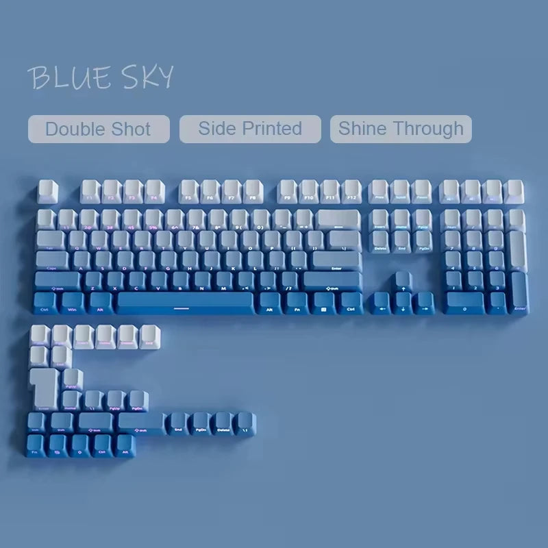 135 Key Cherry Profile Green Grape Keycaps Side Print Shine Through Keycaps Double Shot PBT Keycap for MX Switch Gaming Keyboard