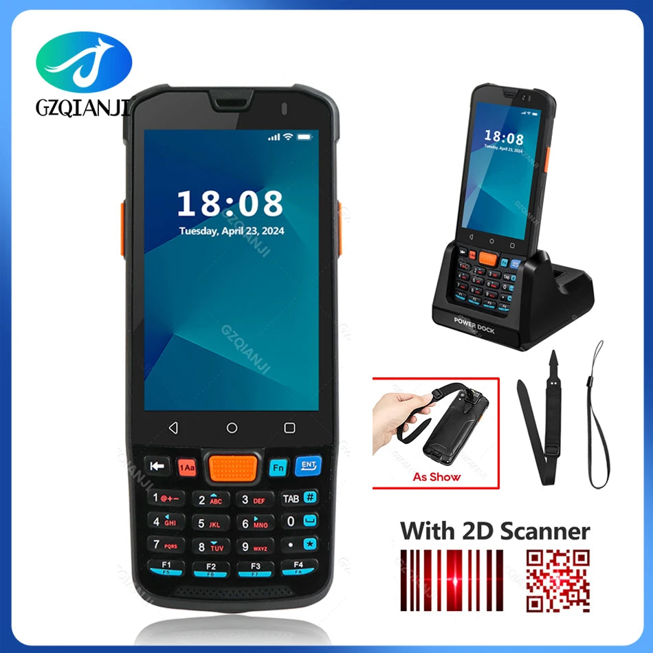 4G Inventory/Stock Management Android Data Collection Terminal Handheld PDA Barcode with 1D/2D Code QR Industrial Scanner NFC