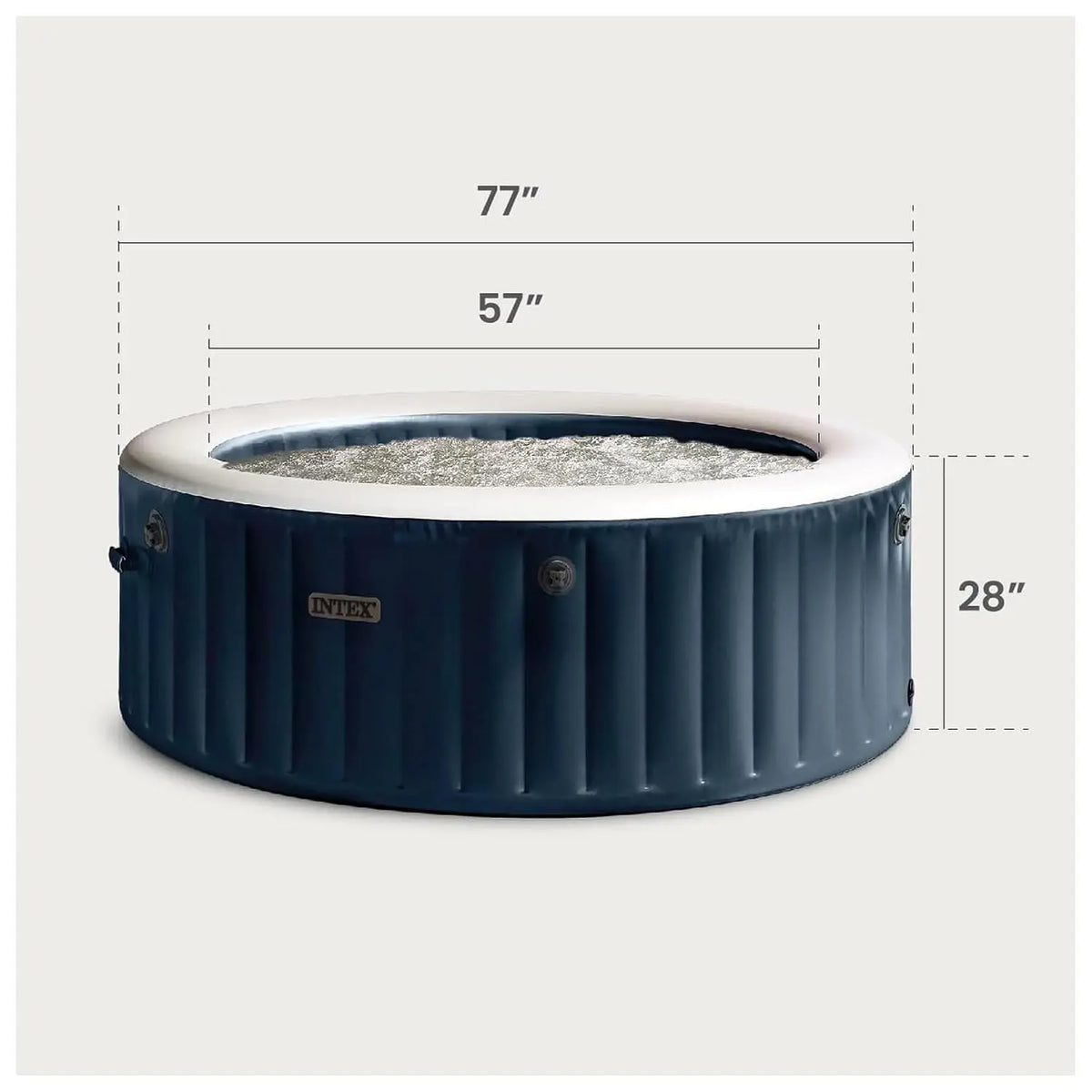 4 Person Inflatable Hot Tub,Energy Efficient Spa Cover,Bubble Massage,Built-in Hard Water Treatment, Custom