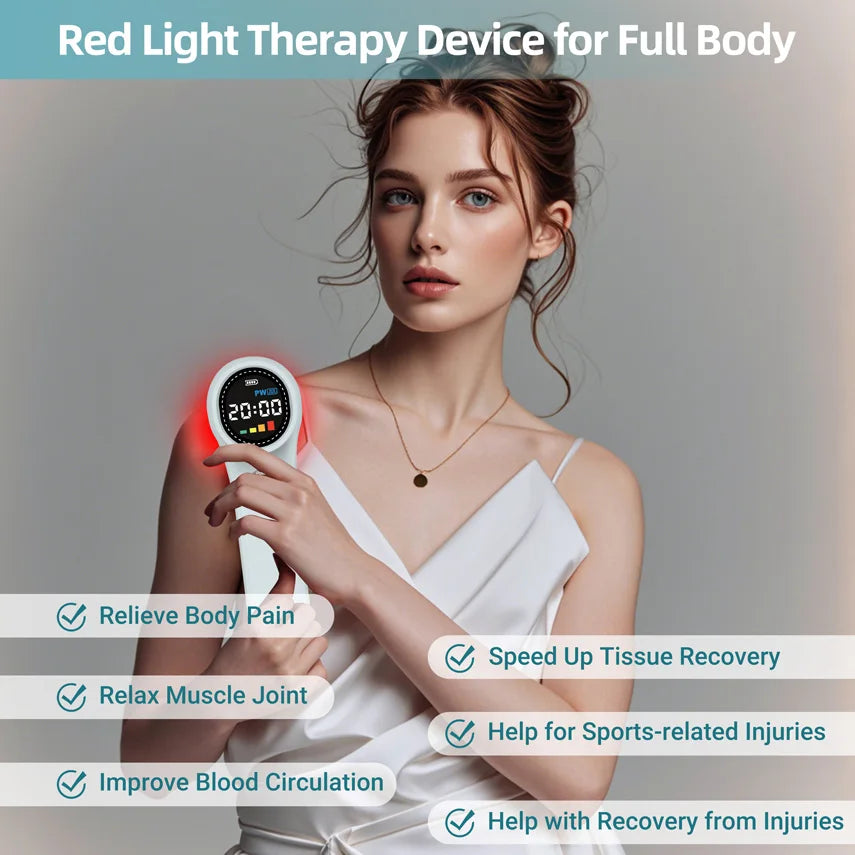 Pain Relief Red Light Therapy Device for Office Workers LLLT Device for Shoulder Bursitis Knee Handheld Physiotherapy for Daily Muscle Fatigue Recovery