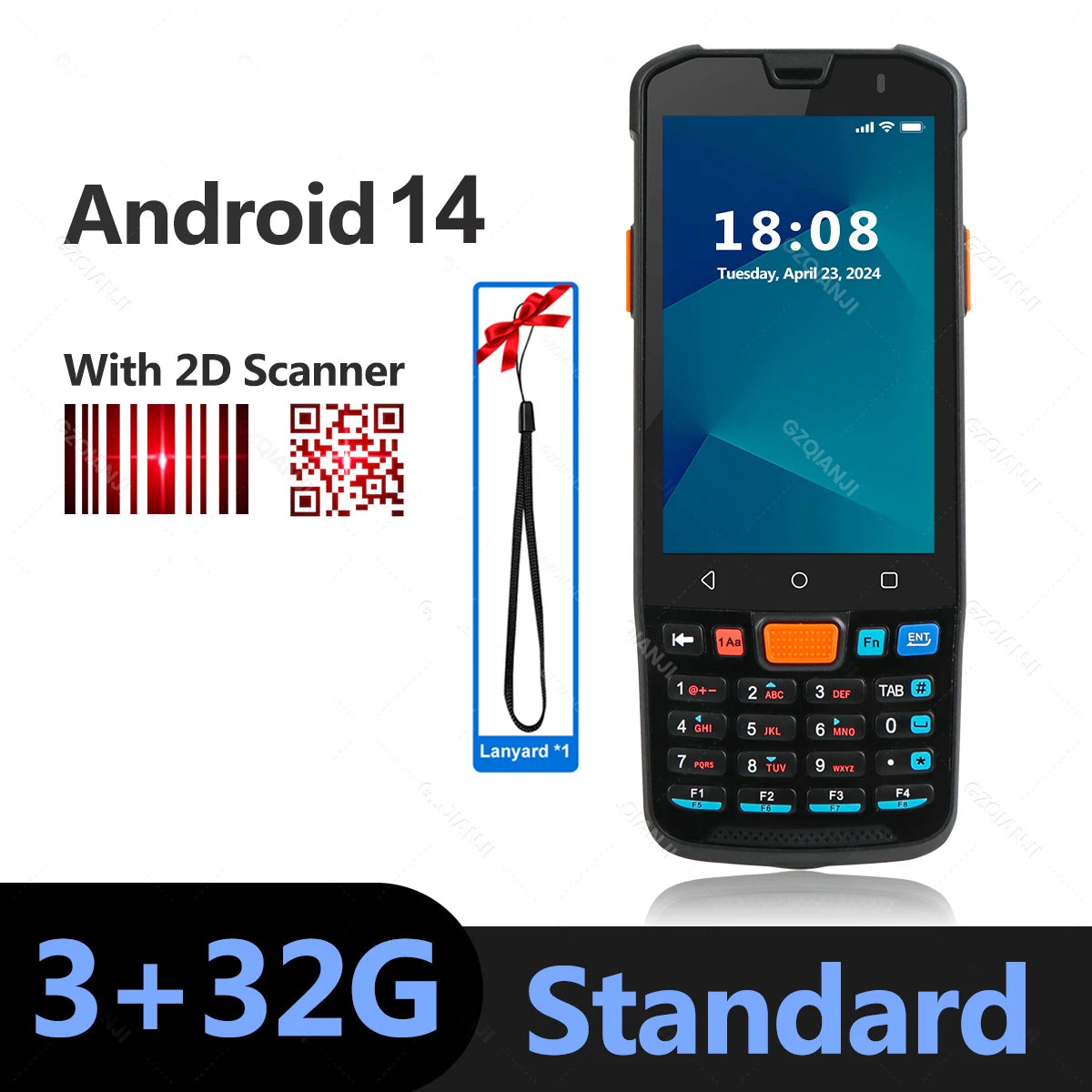 4G Inventory/Stock Management Android Data Collection Terminal Handheld PDA Barcode with 1D/2D Code QR Industrial Scanner NFC