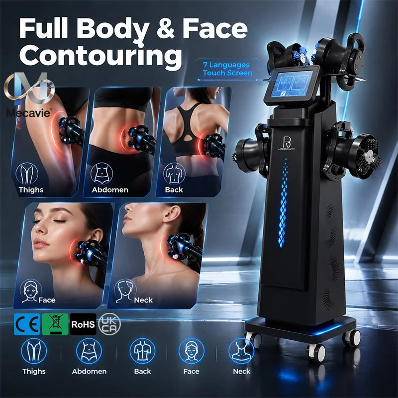5 In 1 Body Contouring System 360° Rotation Roller Massager Lymph Detox Blood Circulation Improve Full Body Face Shaping Machine