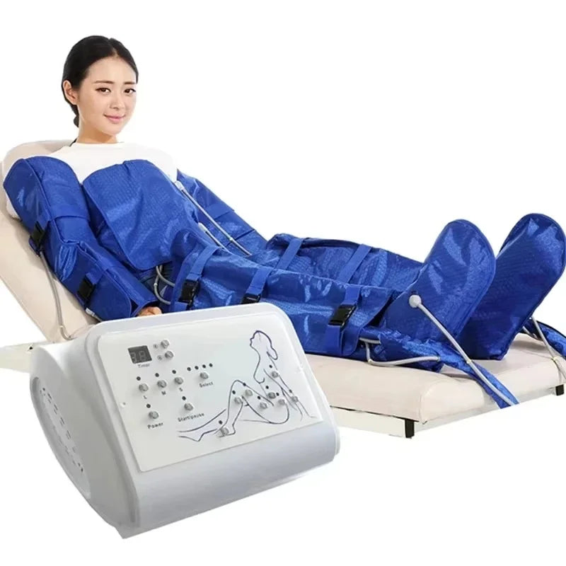 Pressotherapy Lymphatic Massage Machine for Circulation & Relaxation,Relax  Leg Waist Body Muscles– Portable for Home and Salon