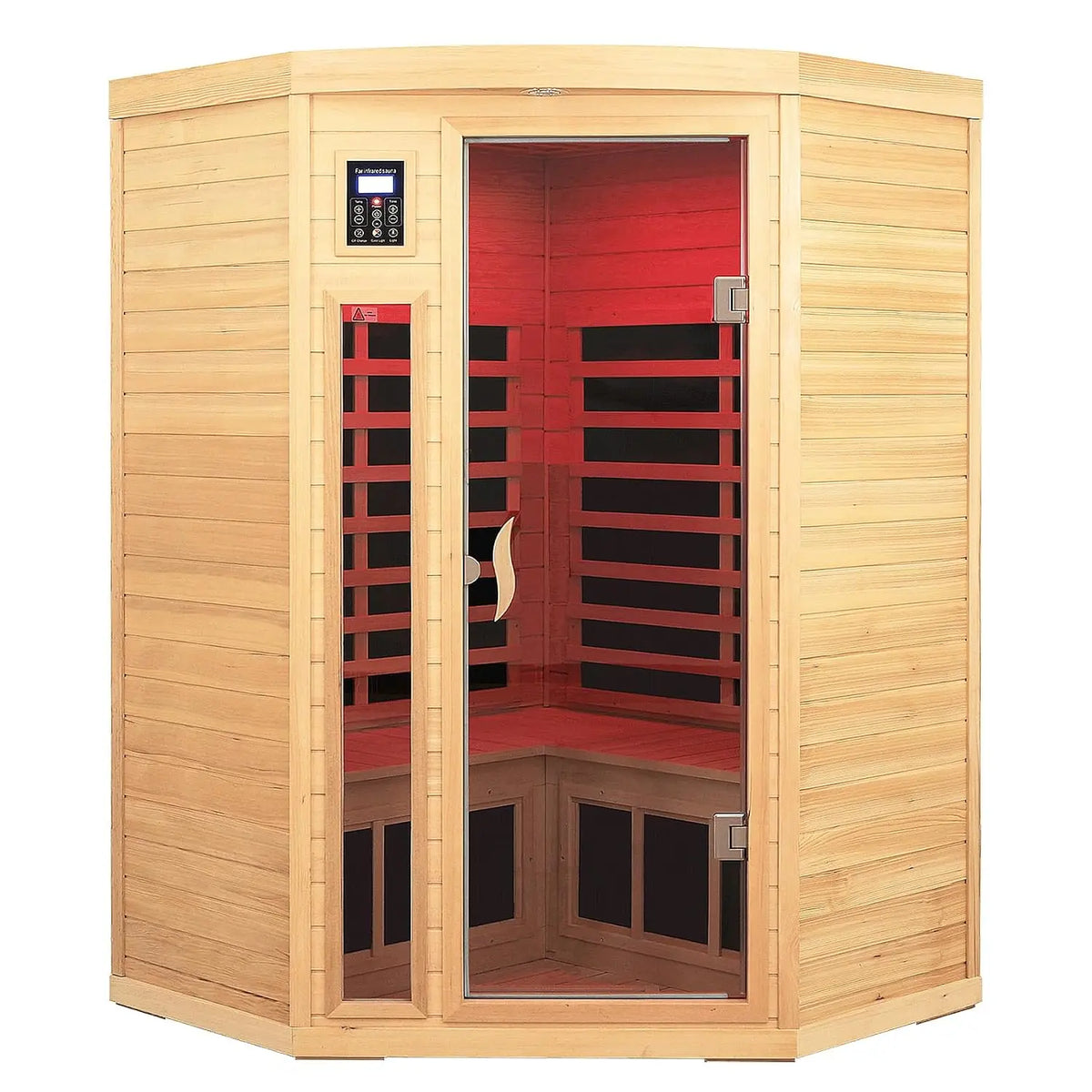 Ultra Low EMF 2 Person Infrared Sauna, 1750W 15A Far Infrared Saunas for Home, Canadian Hemlock Wood Sauna Indoor, Customized