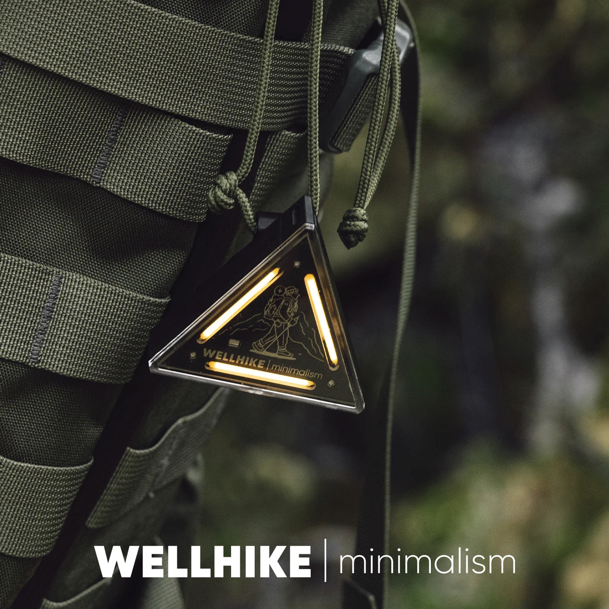 Wellhike Outdoor Tactical Triangle Light Sws Night Light Badge Warning Decorative Camping Atmosphere Mini Hanging Light