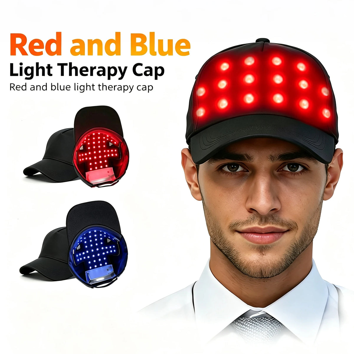 Red Light Therapy For Hair Fast Growth Cap Red&Infrared Light Therapy Device For Hair Loss Treatment With USB Charging Anti-hair
