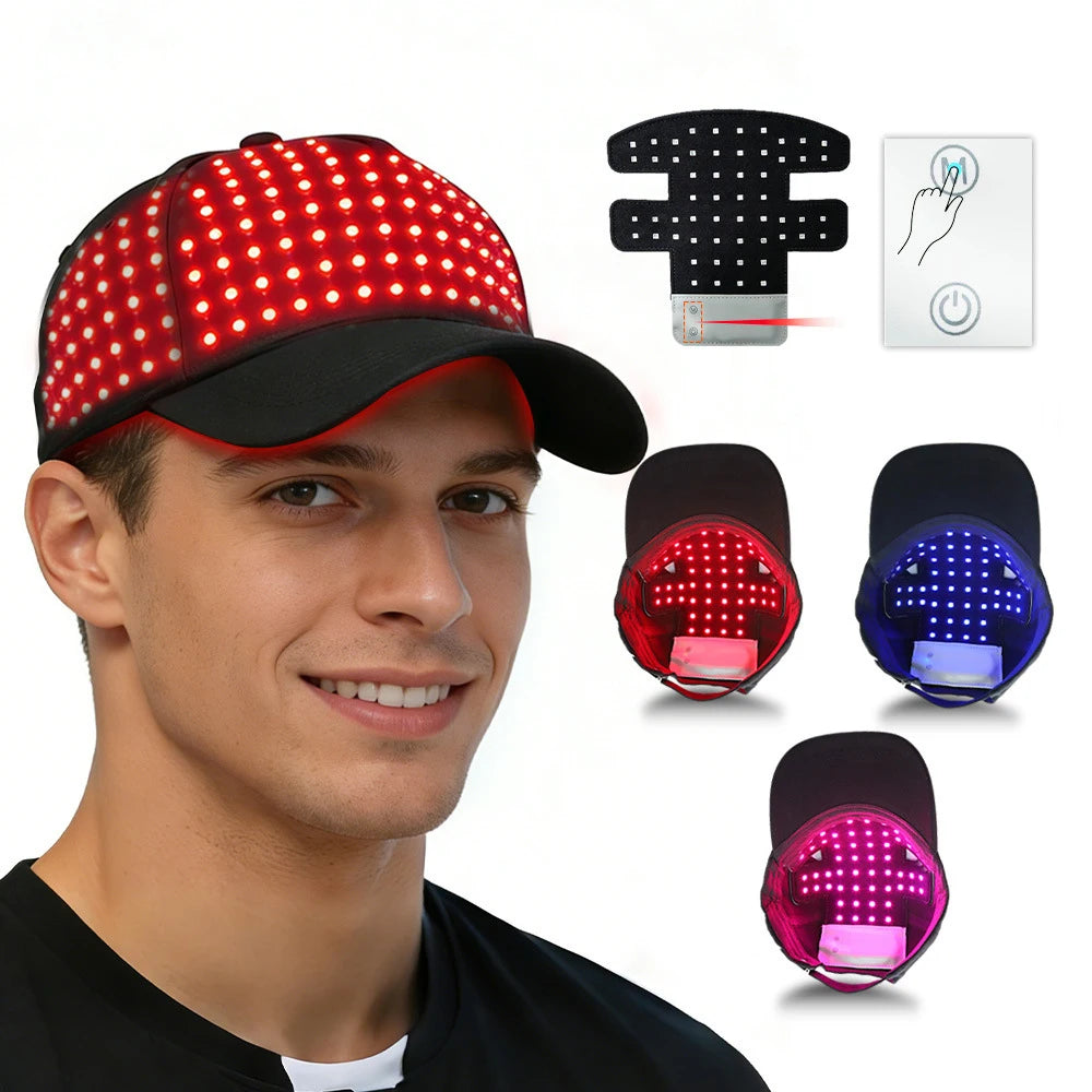 Red Light Therapy For Hair Fast Growth Cap Red&Infrared Light Therapy Device For Hair Loss Treatment With USB Charging Anti-hair