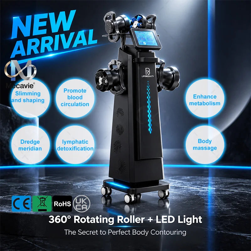 5 In 1 Body Contouring System 360° Rotation Roller Massager Lymph Detox Blood Circulation Improve Full Body Face Shaping Machine