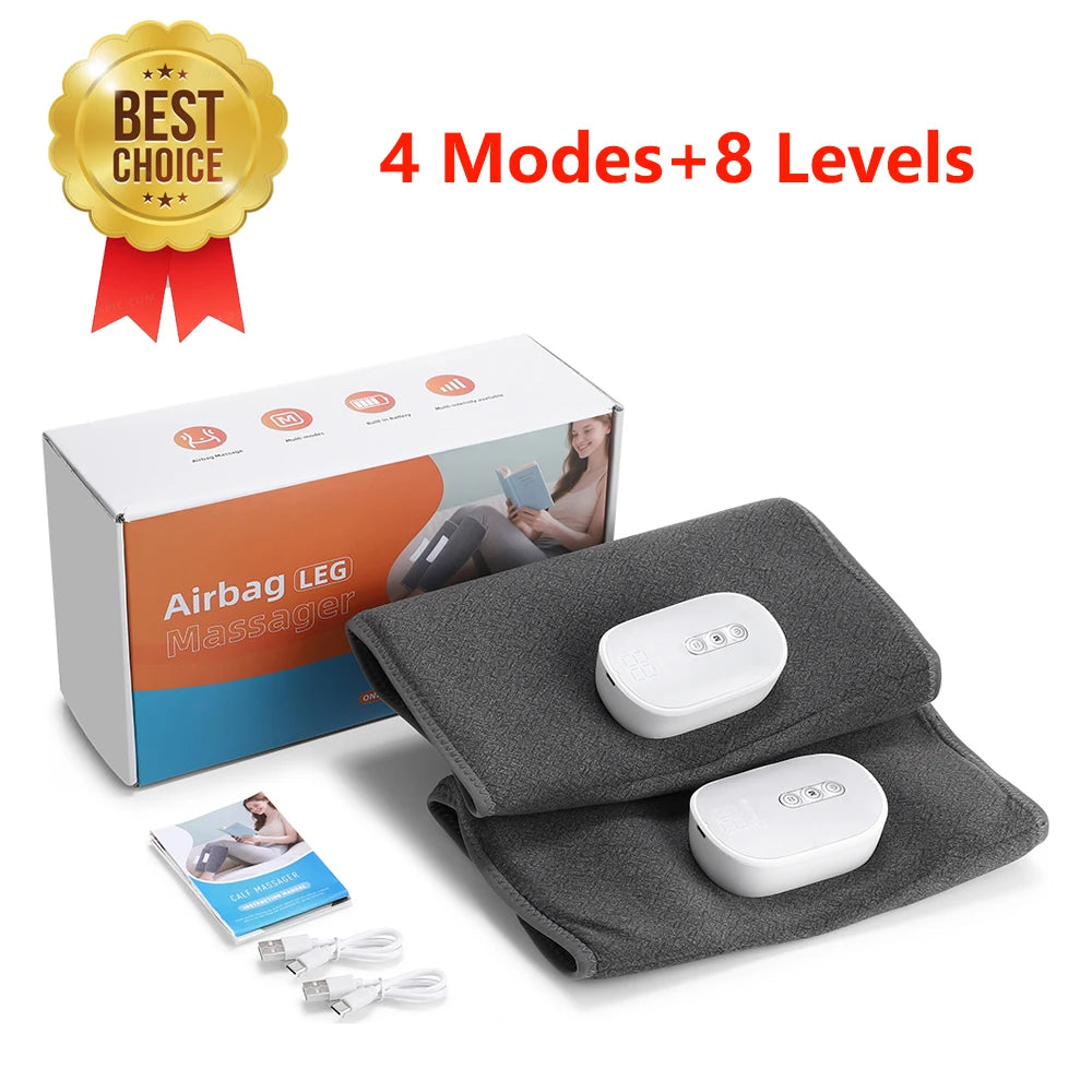 New Wireless Air Pressure Calf Massager Electric 4 Mode Airbag Compresstion Leg Massage Foot Calf Muscle Relax Blood Circulation
