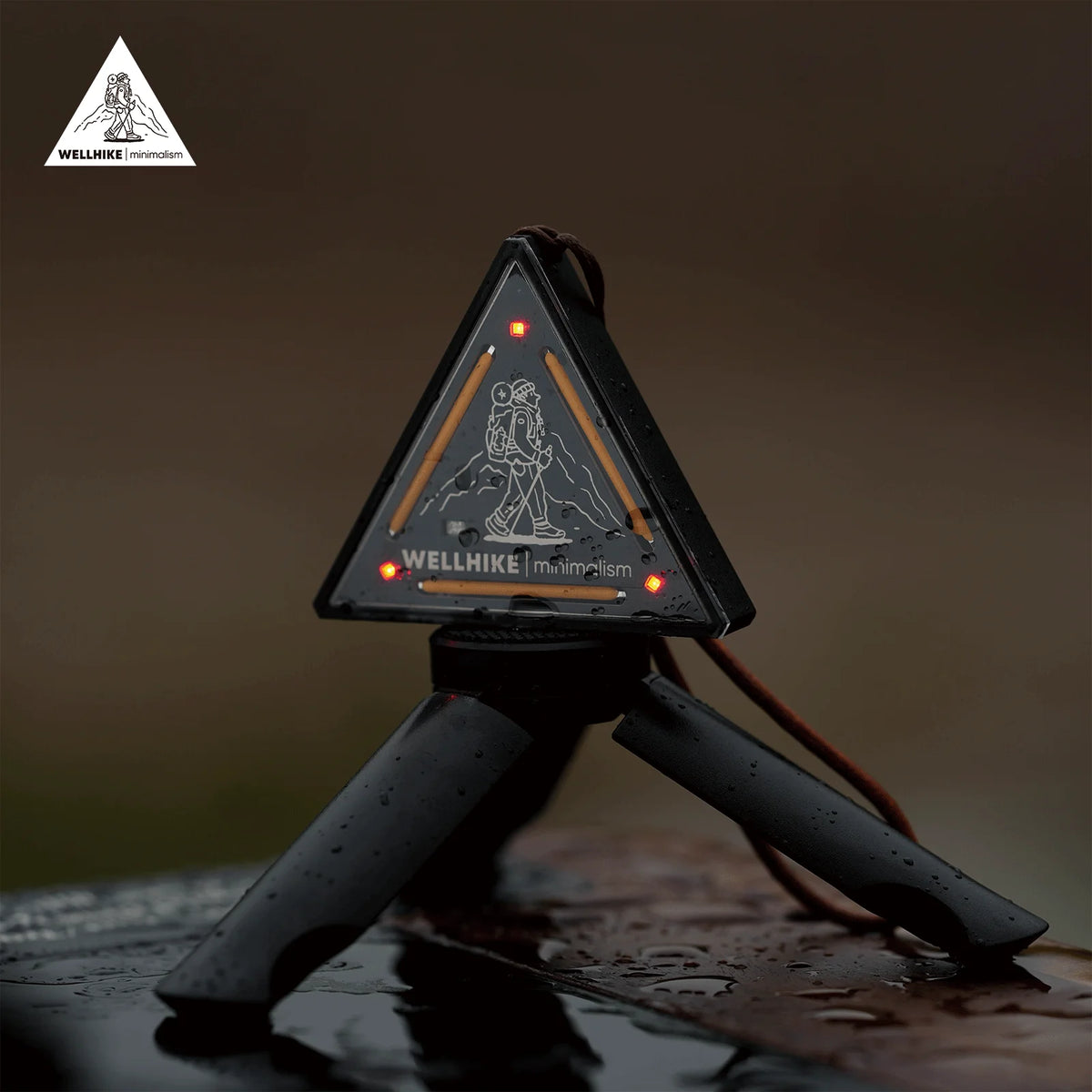 Wellhike Outdoor Tactical Triangle Light Sws Night Light Badge Warning Decorative Camping Atmosphere Mini Hanging Light