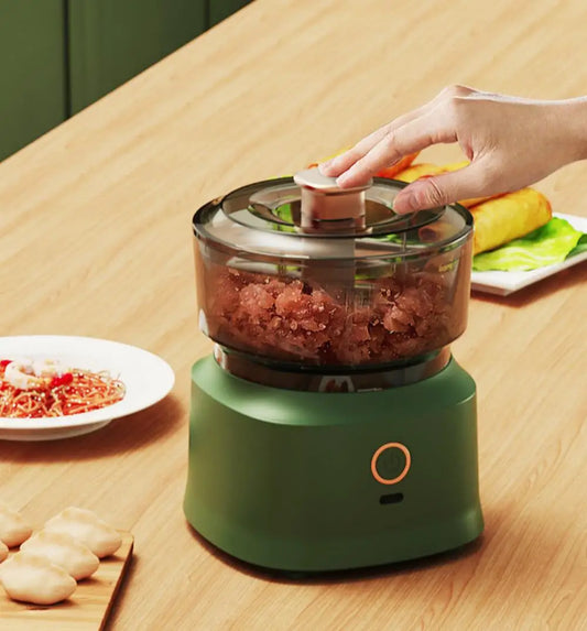 USB Charging 160ml Mini Wireless Electric Food Chopper, Garlic Press Meat Grinder Vegetable Shredder for Home Kitchen