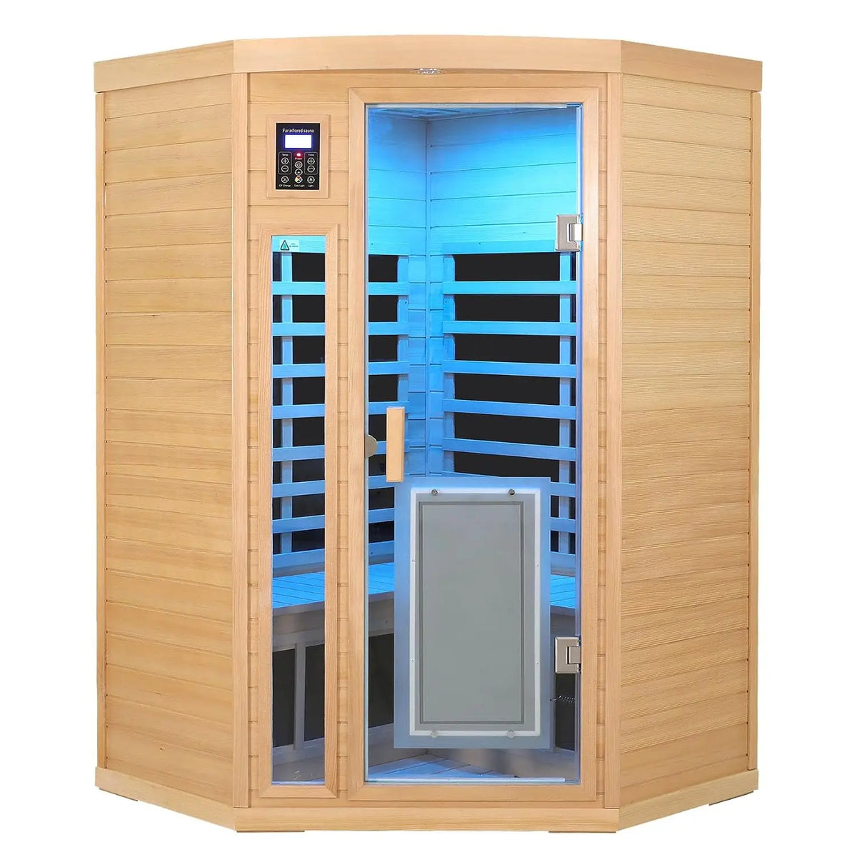 Ultra Low EMF 2 Person Infrared Sauna, 1750W 15A Far Infrared Saunas for Home, Canadian Hemlock Wood Sauna Indoor, Customized