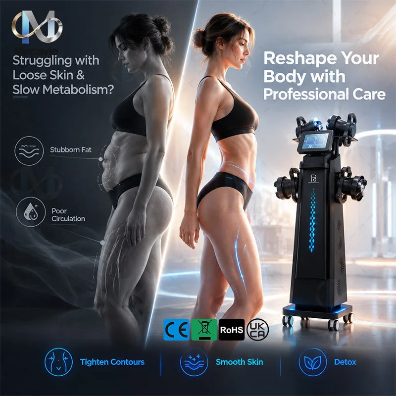 5 In 1 Body Contouring System 360° Rotation Roller Massager Lymph Detox Blood Circulation Improve Full Body Face Shaping Machine