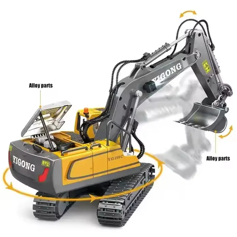 RC Car Children Toy Remote Control Car Toy Boy Radio Control Excavator Dump Truck Bulldozer Electric Grab Pushdozer Kid Toy Gift