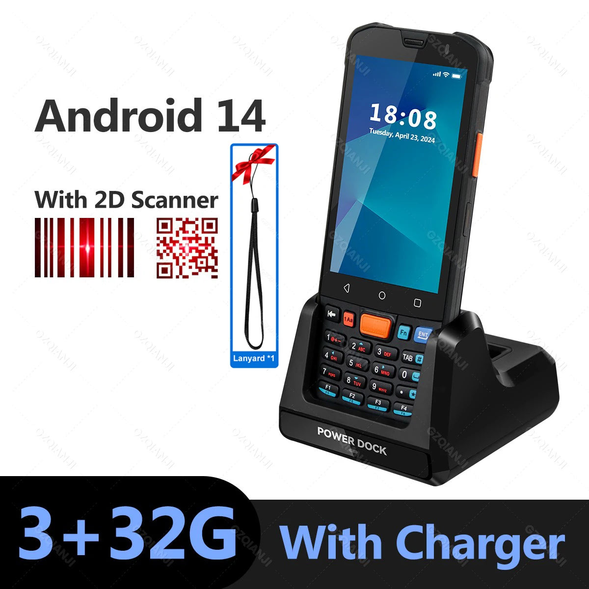 4G Inventory/Stock Management Android Data Collection Terminal Handheld PDA Barcode with 1D/2D Code QR Industrial Scanner NFC