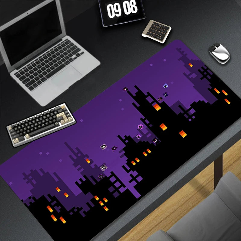 XXL Play Mat Laptop Black Gaming Accessories Mouse Pad Japan Anime Keyboard Rug PC P-pokemon Gengar Mousepad Gamer Keyboard Rug