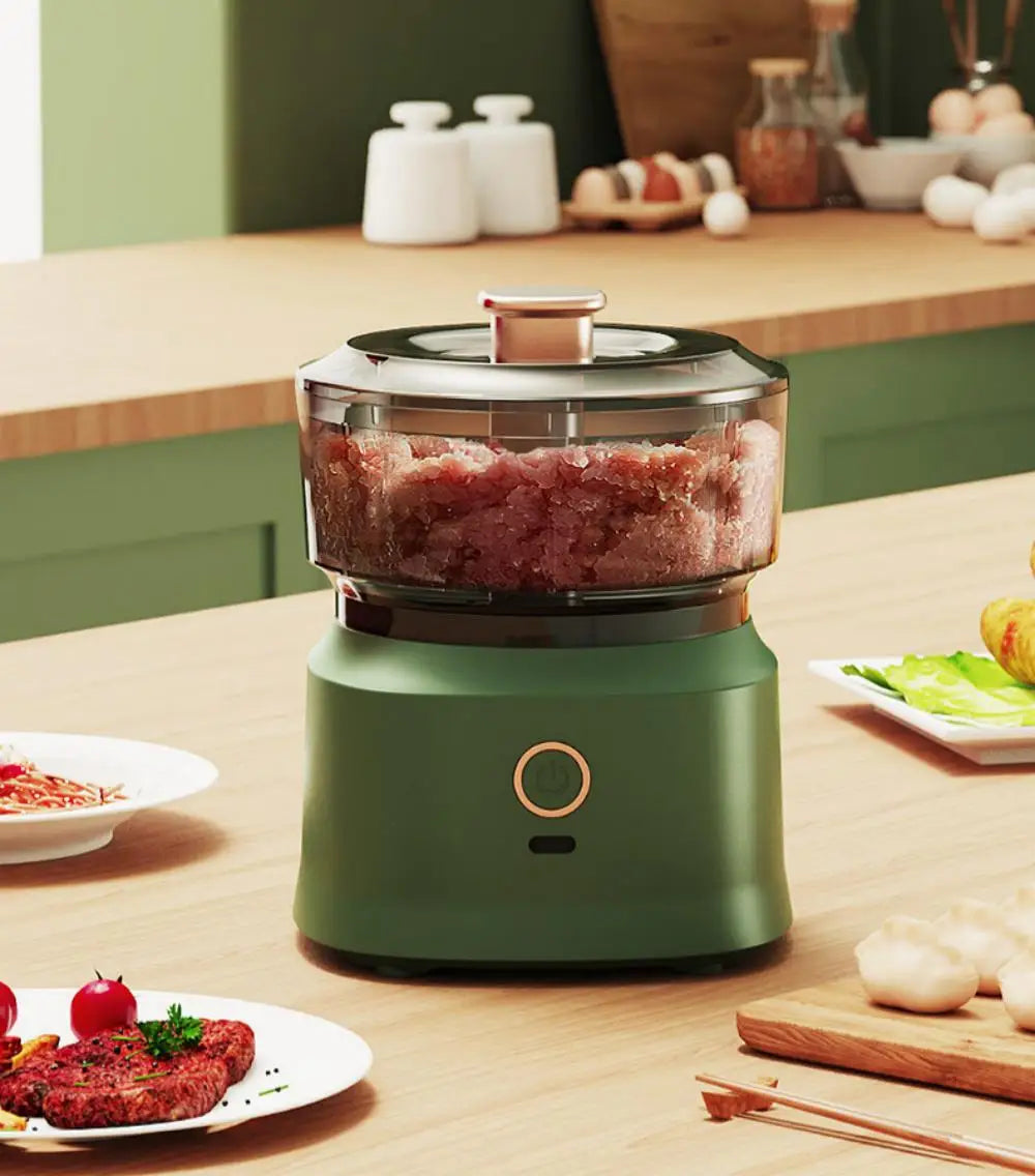 USB Charging 160ml Mini Wireless Electric Food Chopper, Garlic Press Meat Grinder Vegetable Shredder for Home Kitchen