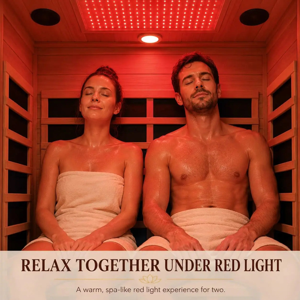 2 Person Indoor Home Infrared Sauna Room for Home Gym, Canadian Hemlock Wood, 616 * 220mm Red Light Beauty System, Fast, Custom