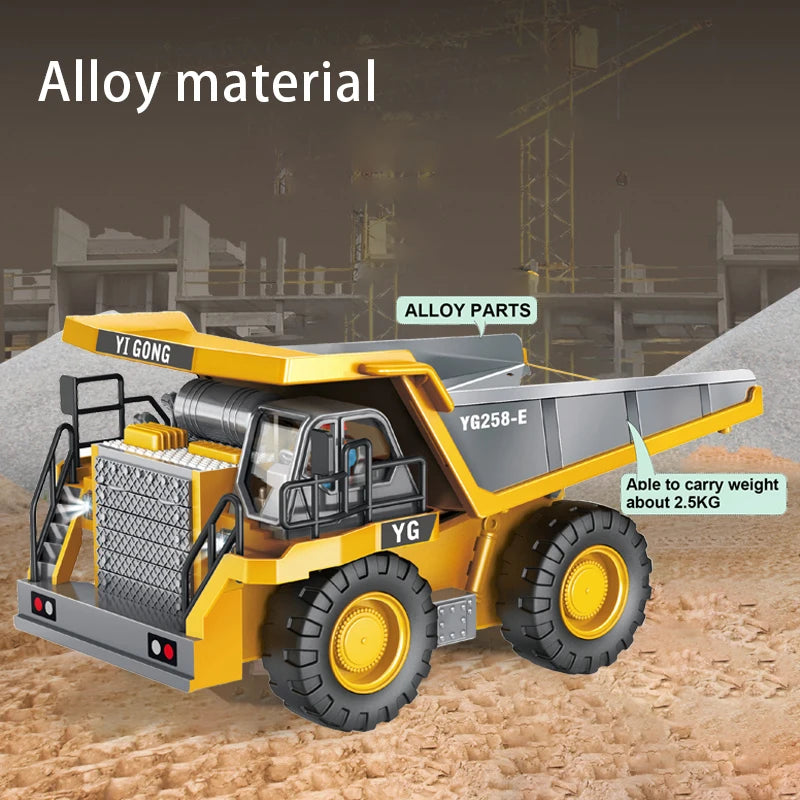 RC Car Children Toy Remote Control Car Toy Boy Radio Control Excavator Dump Truck Bulldozer Electric Grab Pushdozer Kid Toy Gift