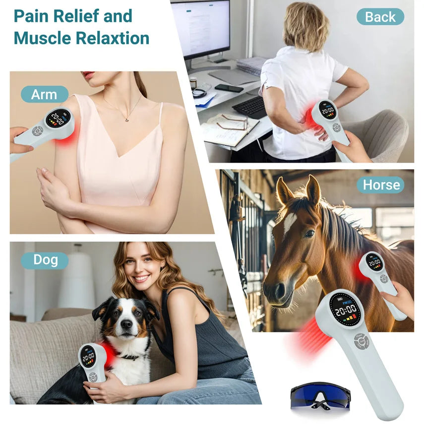 Pain Relief Red Light Therapy Device for Office Workers LLLT Device for Shoulder Bursitis Knee Handheld Physiotherapy for Daily Muscle Fatigue Recovery