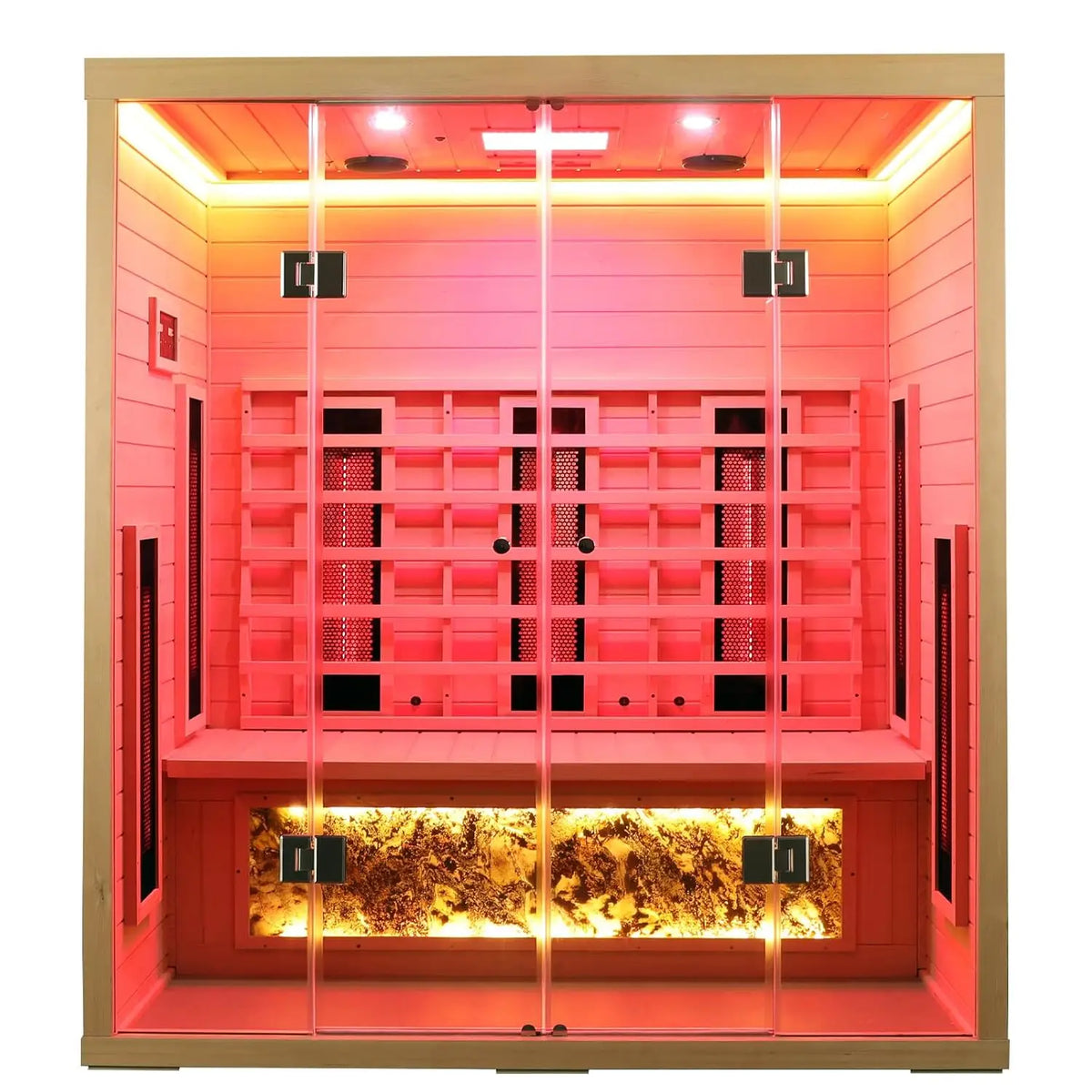 Low EMF Infrared Sauna for 2-3 Person Home Corner Use, Indoor Wooden Spa Room, Custom