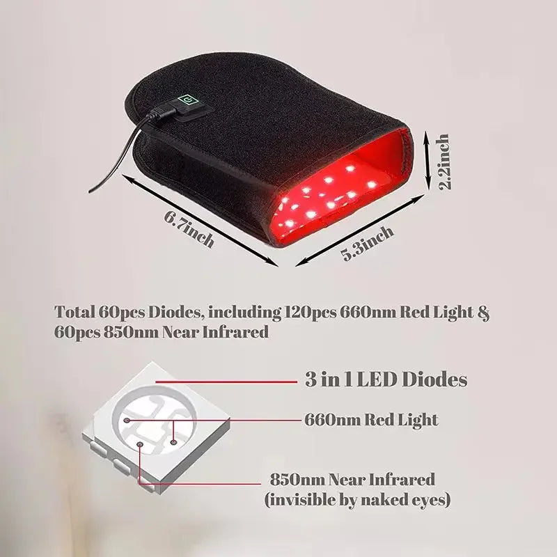 Red Light Promote Blood Circulation for Hand Near Infrared Mitten for Arthritis Fingers Double Side Glove Wholesale Dropshipping