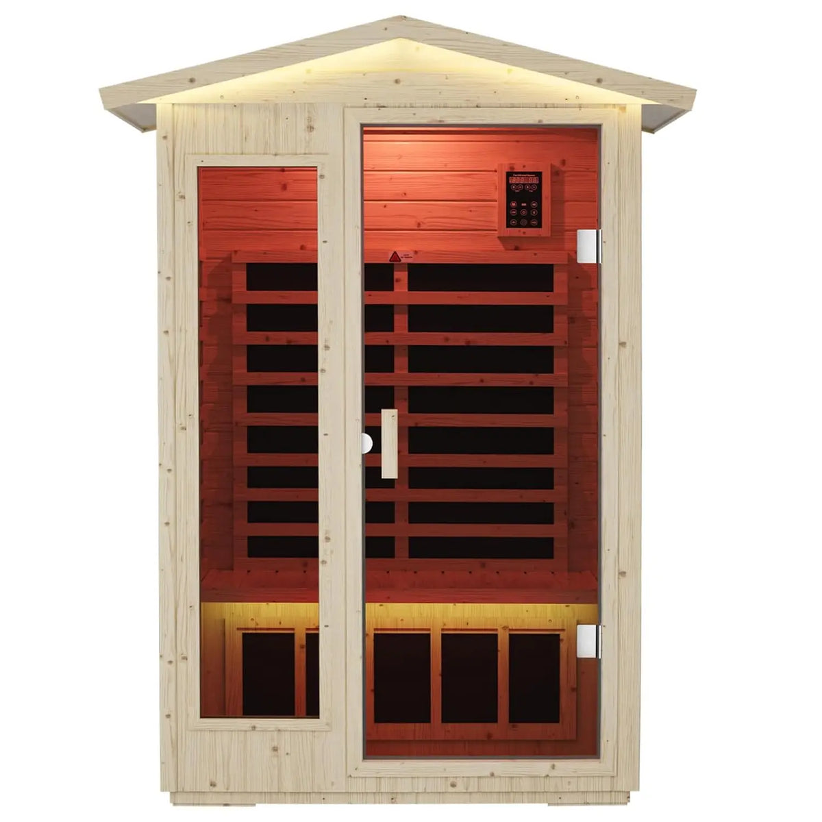 Outdoor 2 Person Low EMF Far Infrared Sauna, 1850W / Max 158℉, Customi