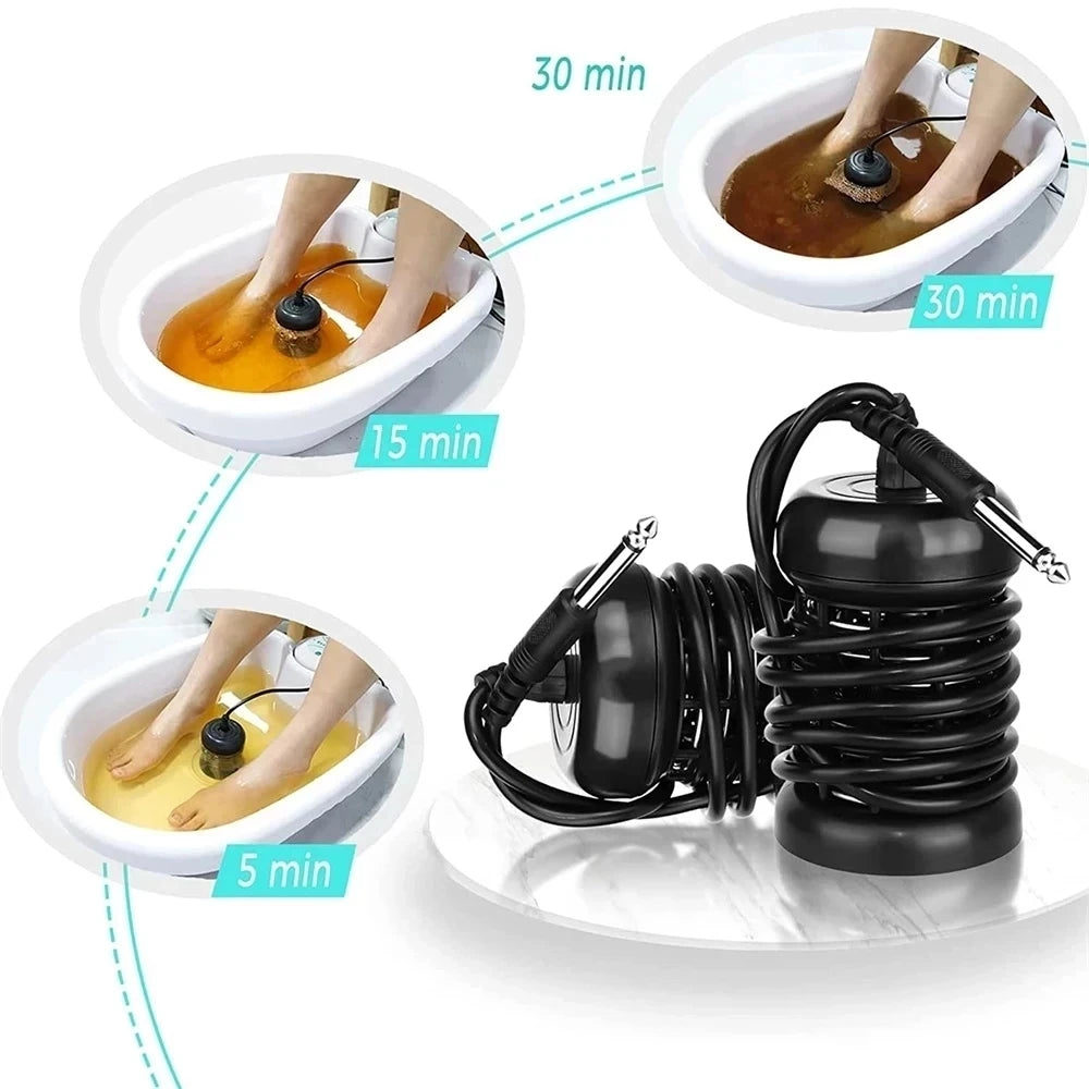 Hydrogen Ion Detox Foot Bath Machine With Basin Vibrating Massage Care Array Layer Tissue Cleaning Relax Muscle Full Vitality