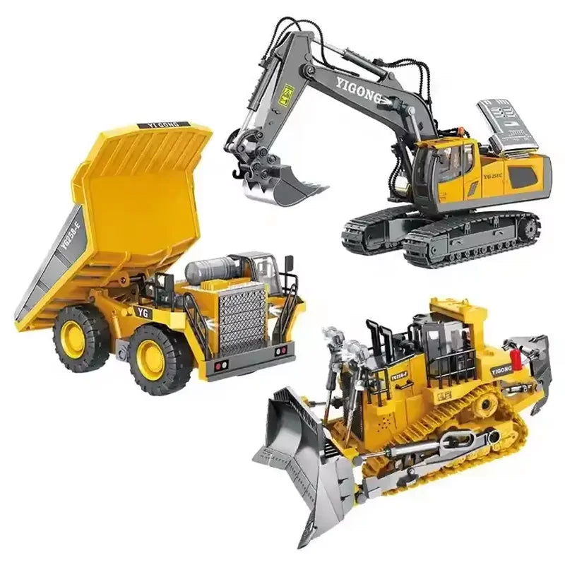 RC Car Children Toy Remote Control Car Toy Boy Radio Control Excavator Dump Truck Bulldozer Electric Grab Pushdozer Kid Toy Gift