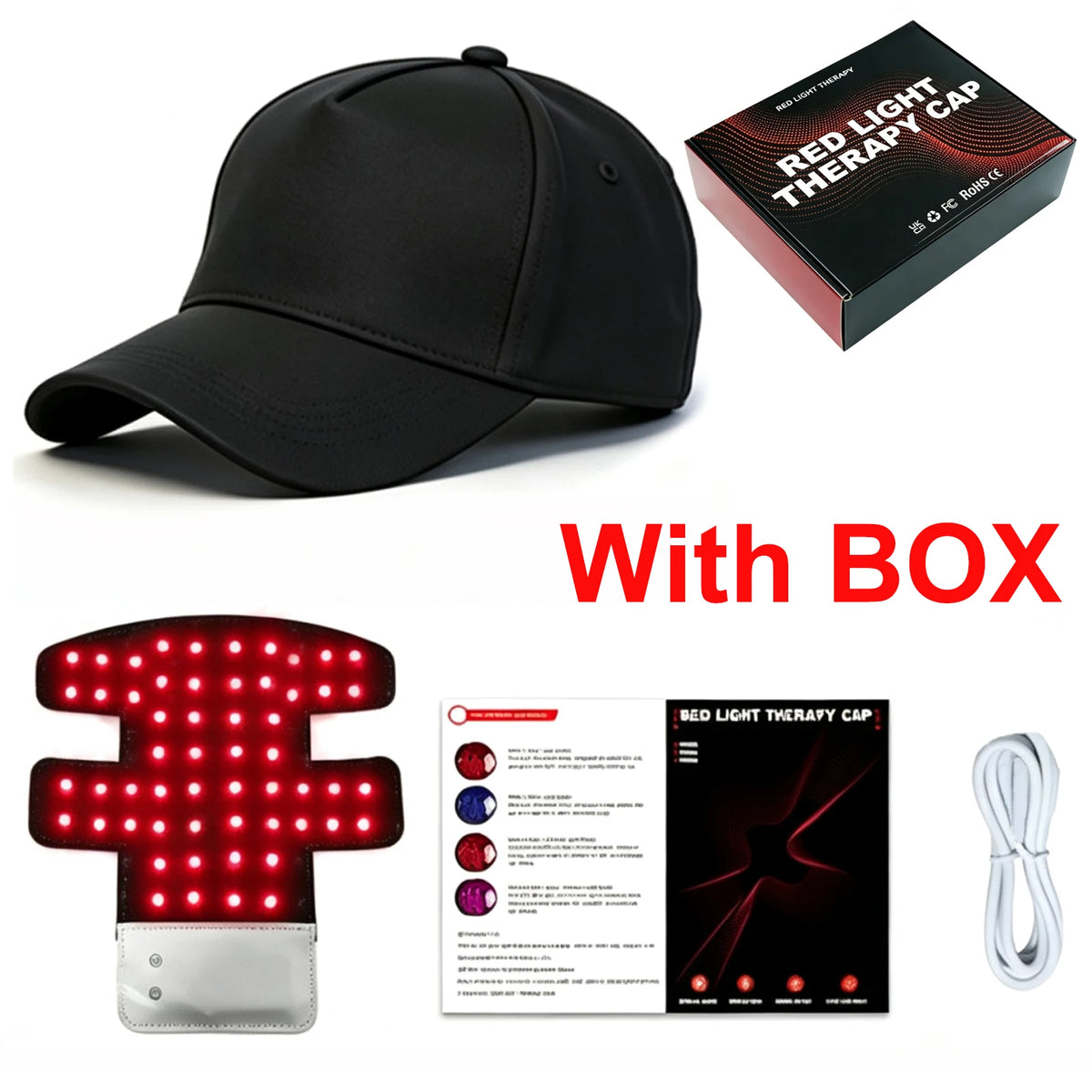 Red Light Therapy For Hair Fast Growth Cap Red&Infrared Light Therapy Device For Hair Loss Treatment With USB Charging Anti-hair