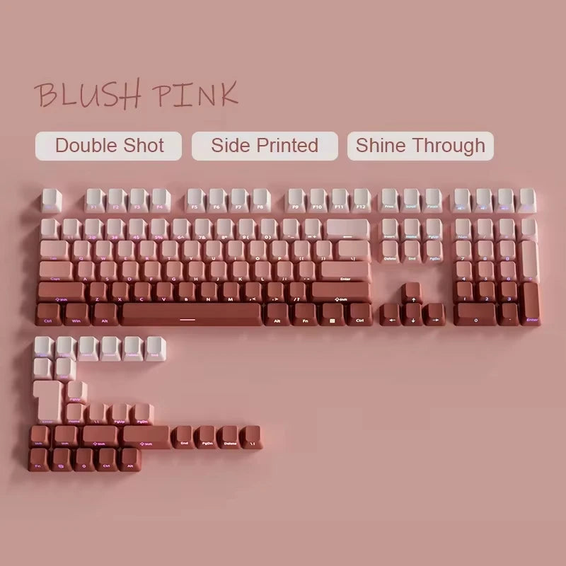 135 Key Cherry Profile Green Grape Keycaps Side Print Shine Through Keycaps Double Shot PBT Keycap for MX Switch Gaming Keyboard