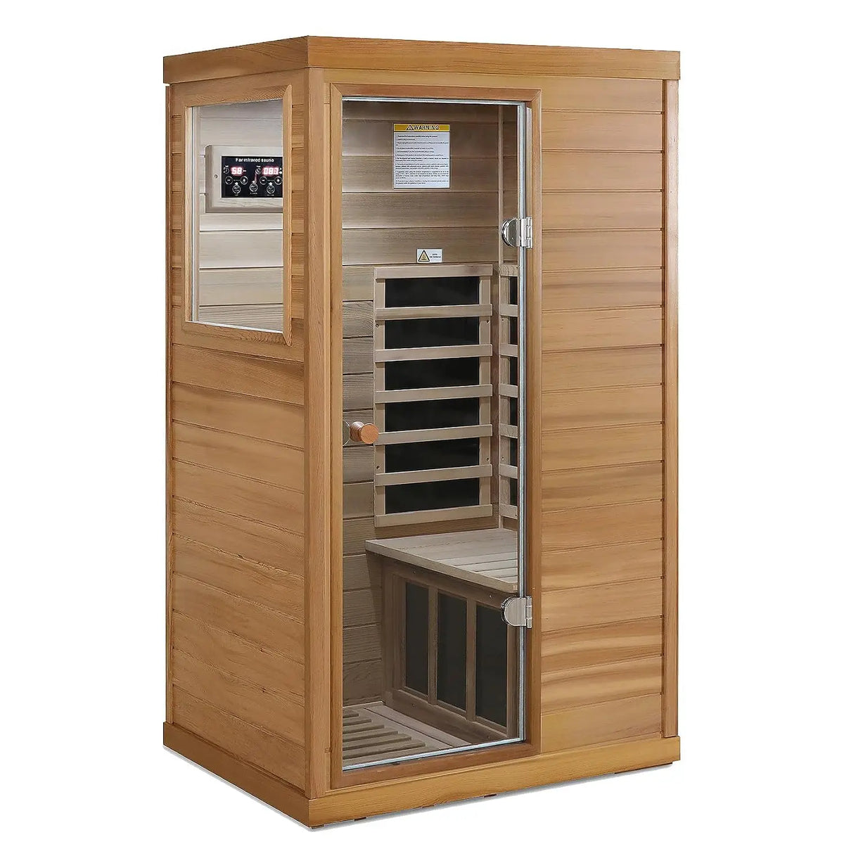 Ultra Low EMF 2 Person Infrared Sauna, 1750W 15A Far Infrared Saunas for Home, Canadian Hemlock Wood Sauna Indoor, Customized