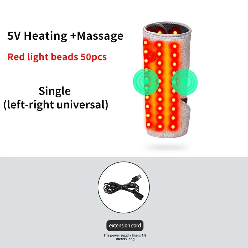 Red Light Heating Massage for Calf Leg Arm Body Brace Muscle Relaxation Relief Pain Home Office Easy Use Gift for Women Men
